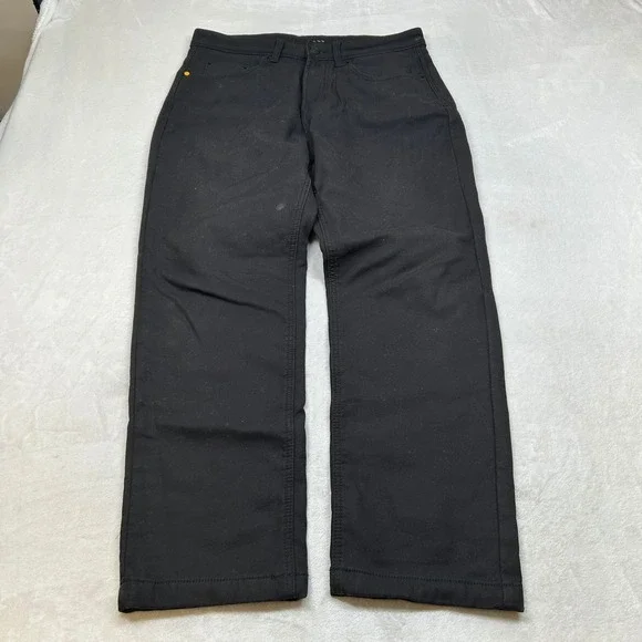 CAT Caterpillar Fleece Lined Pants‎ Black Mens Size 32x29 Black Work
